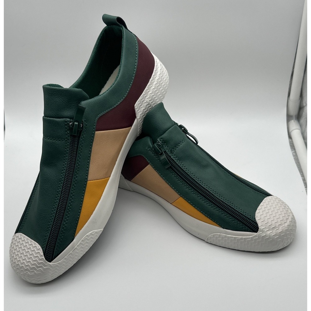 Men Color Leather Shoes Slip on Loafers Shoes Soft Sole Casual Pump Shoes - Picture 6 of 14